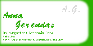 anna gerendas business card